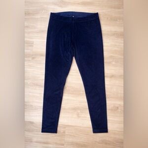 Old Navy Midnight Blue Velvet Leggings XL
